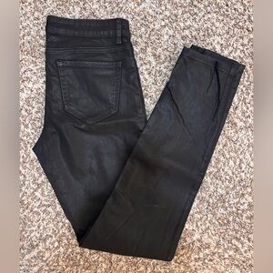 Joe Fresh Ultra Slim Low Rise Denim Jeans - Coated - Black